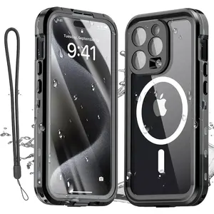 IP68 Waterproof Case For iphone 17 16 15 Pro Max 14 13 Full Body Protective Cover Swim Underwater Diving Magsafe Magnetic Case