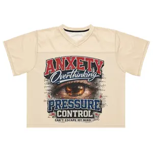 ANXIETY Boxy football jersey