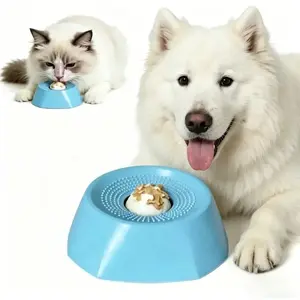 Interactive Silicone Slow Feeder Lick Bowl with Puzzle Treat Ball, Large Capacity Pet Bowl for Cats & Dogs, Anti-Choking & Anxiety Relief