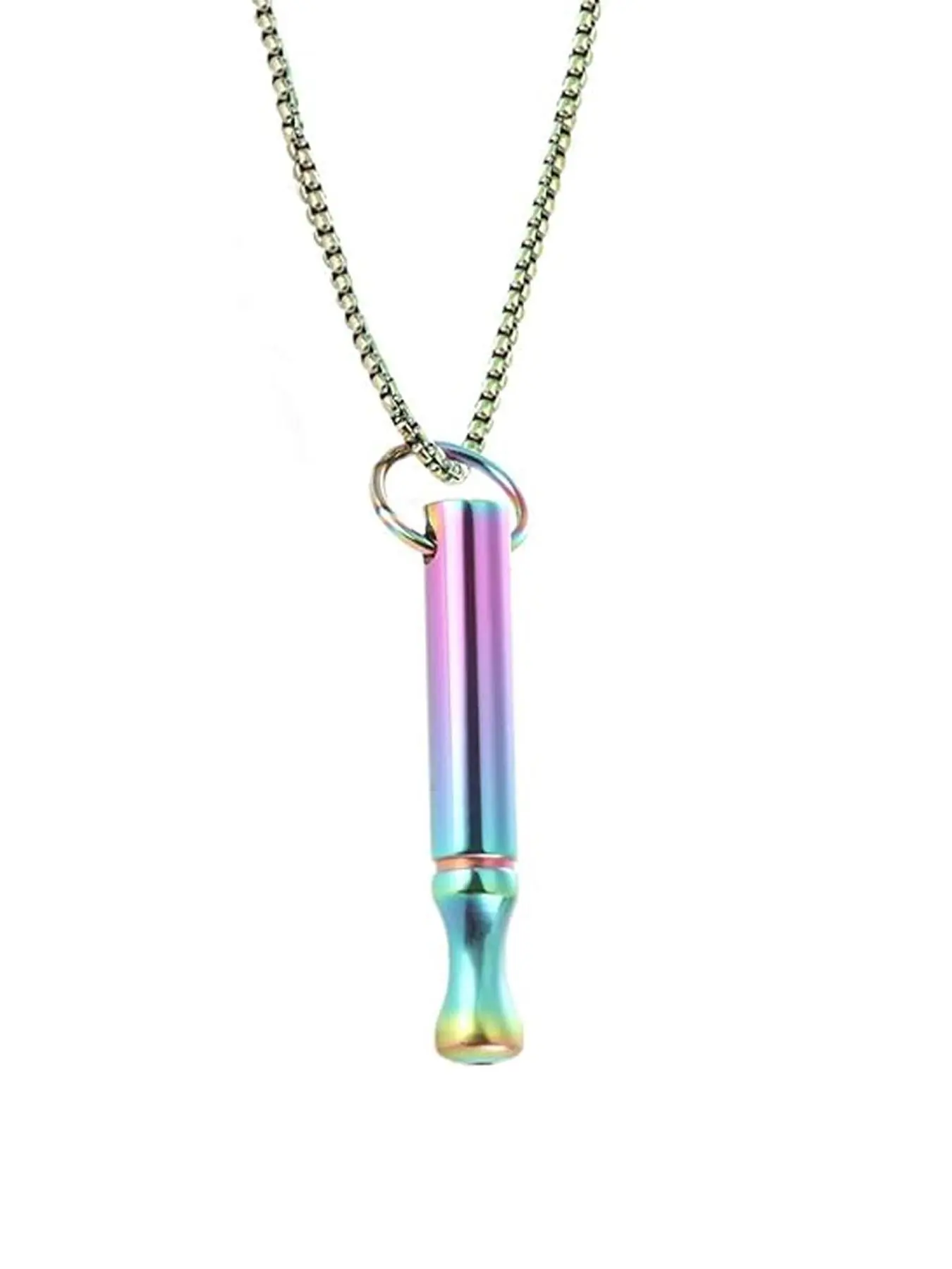 Mindfulness Breathing Necklace, Meditation Pendant Jewelry, Stainless Steel, Silver Color, Stress Relief, Perfect Gift, Unisex, Daily Wear, Stainless Steel Necklaces