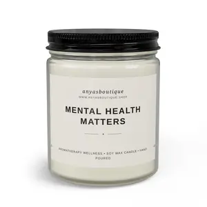 Mental Health Matters Candle Set — Soy Jar Candle with Matches & Wick Trimmer