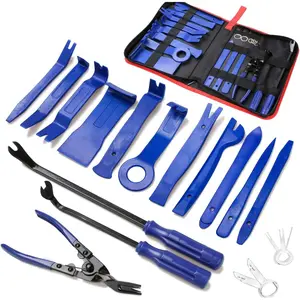 19 count Trim ,  Panel Door Audio Dashboard Trim  Kit, Auto Clip Pliers Fastener Remover Set, Plastic  Tool, Automotive Upholstery Removal Kit
