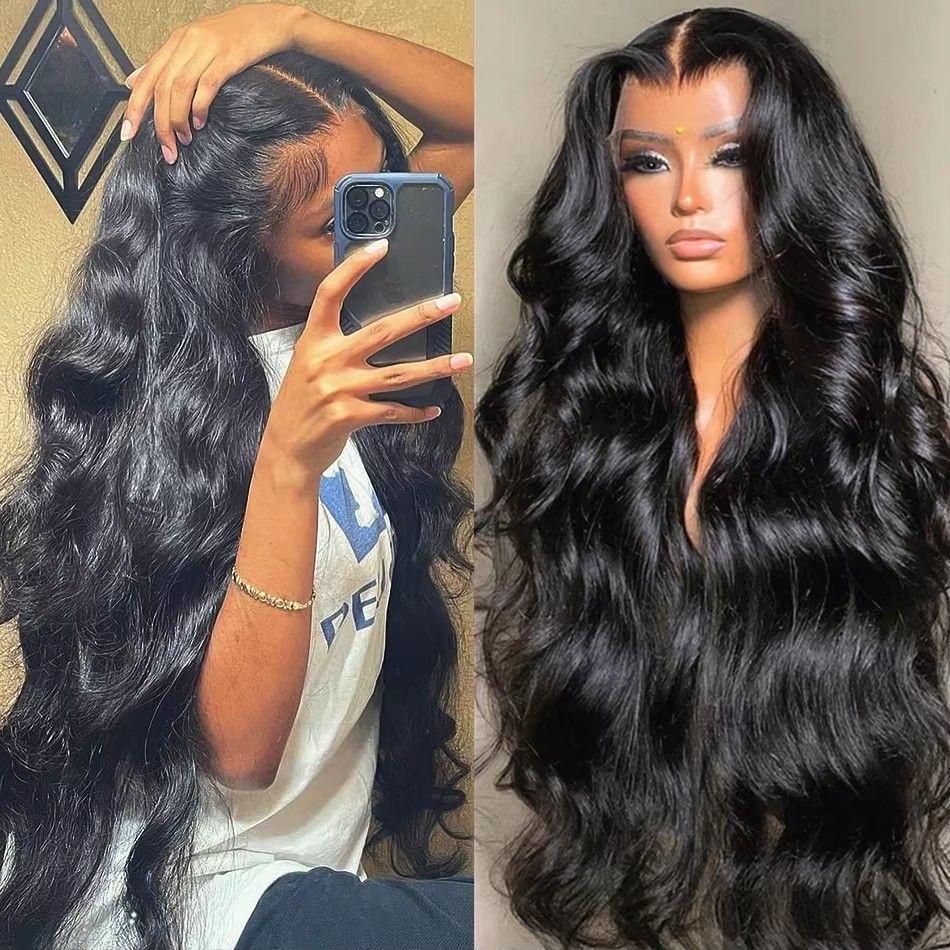 Bling Hair Body Wave 13x4 Lace Front Wig Human Hair Wigs Brazilian Hair Pre Plucked 180 Density 13x6 Lace Frontal Wig For Black Women