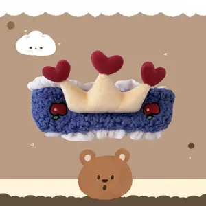 PRINCESS CROWN HEADBAND - Facial Makeup Head Band Soft Coral Fleece Head Wraps For Shower Washing Face