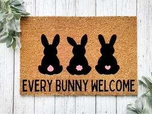Happy Easter Door Mat - Easter Decor - Spring Door Mat- Customized Doormat - Spring Door Mat - Happy Easter - Easter Doormat - Spring Mat