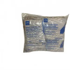 Medline Double Tread Slippers Socks Size XLarge Beige 8 Pairs in Lot