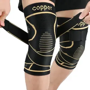 2 Pack Copper Knee Braces for Women and Men, Knee Compression Sleeve for Knee Pain, Arthritis,Meniscus Tear, Joint Pain Relief, Knee Support for Running, Working Out, Fitness, Weightlifting Leg Protector Knee Saver Sports Knee Pads gifts for boyfriend