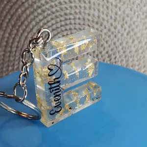 Uv Resin Letter Keychain