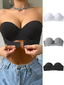 3PCS Add Two Cups Bras for Women Push Up Lifting Padded Unlined Smoothing Breathable Comfort Detachable Straps Versatile Everyday Wear Fit
