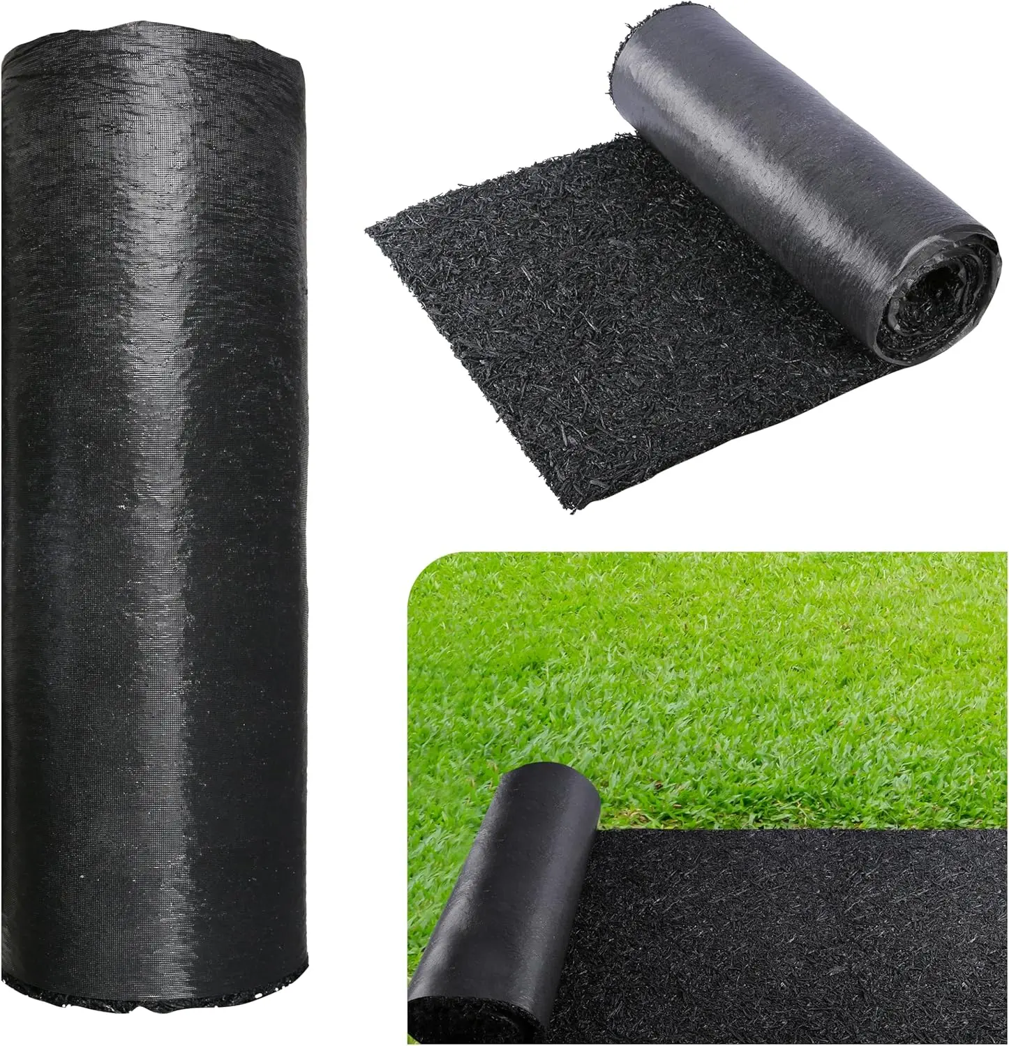 [Deals For You] 8' x 2' Recycled Rubber Mulch Mat Roll, Permanent Mulch Walkway Pathway, Garden Edging Border for Plants, Vegetables & Flower, Reusable Rubber Mat for Landscaping, Outdoor and Playground
