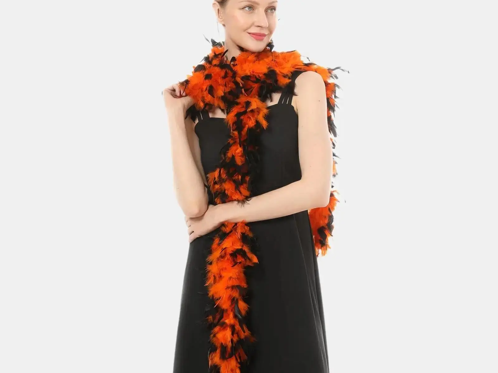 60 Gram, 2 yards Long Chandelle Feather Boa, Great for Party, Wedding, Halloween Costume, Christmas Tree