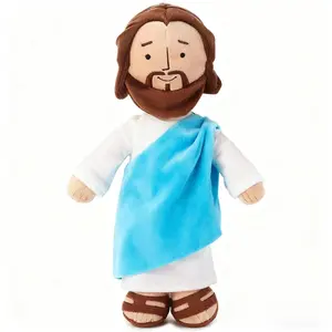 13" My Friend Jesus Plush Doll, Cute Stuffed Jesus, Religious Gift for Kids Baptism Easter Basket Packaging decoration