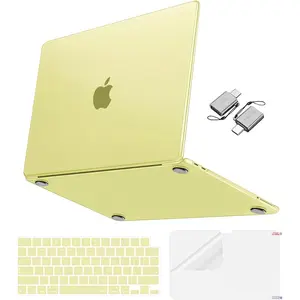 MOSISO Matte Finish Case Compatible with MacBook Neo 13 inch 2026 Release Model A3404, 4 in 1 Kit Ultra-Thin Exact-Fit Scratches & Fingerprints Resistant Protective Hard Shell Case Cover, Citrus Clear