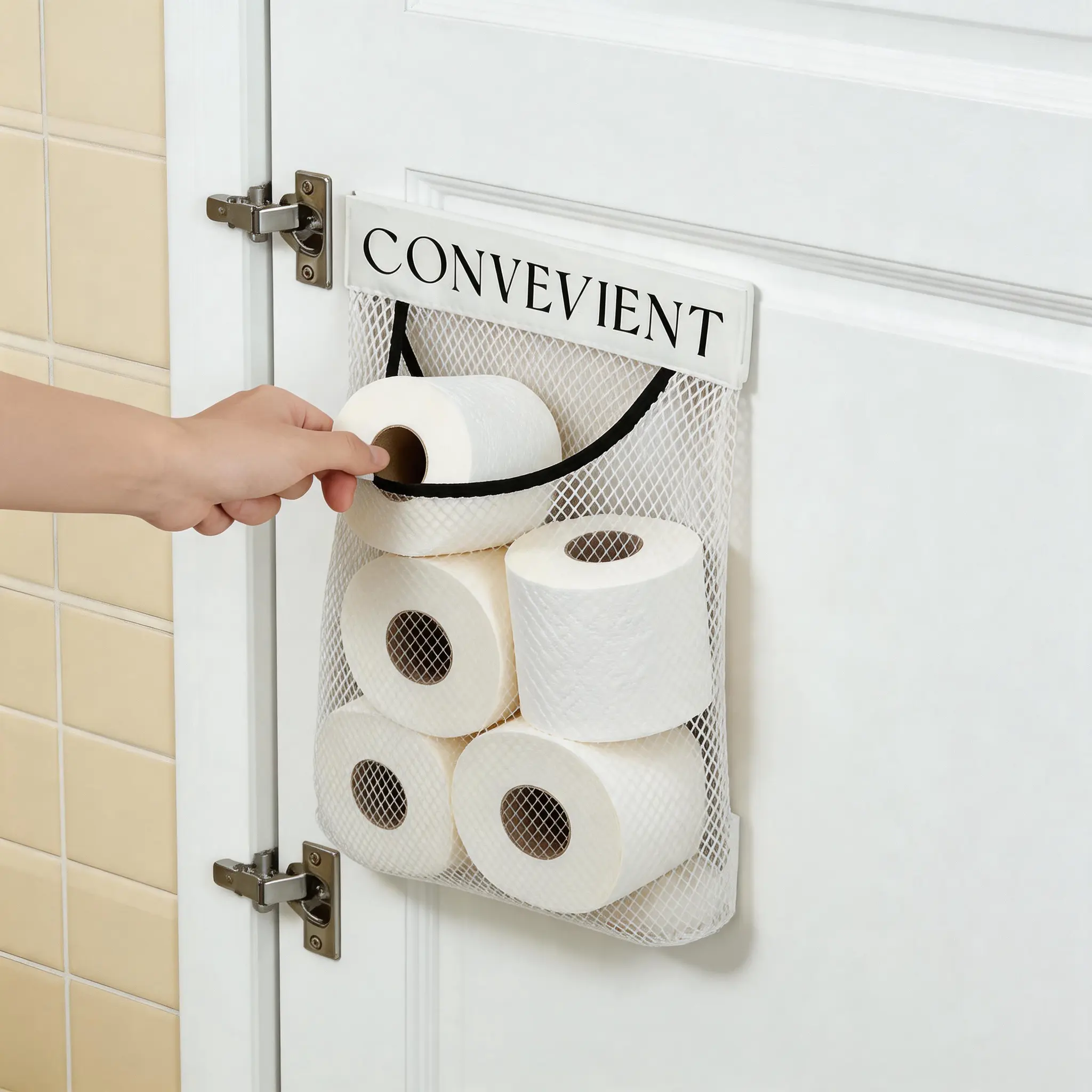 Plastic Bag Holder, Durable Reusable Grocery Bag Organizer - Portable Wall-Mounted Storage Dispenser for Home Kitchen