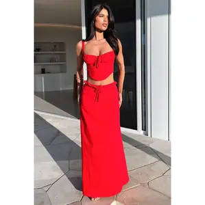 Nakia Maxi Skirt - Red