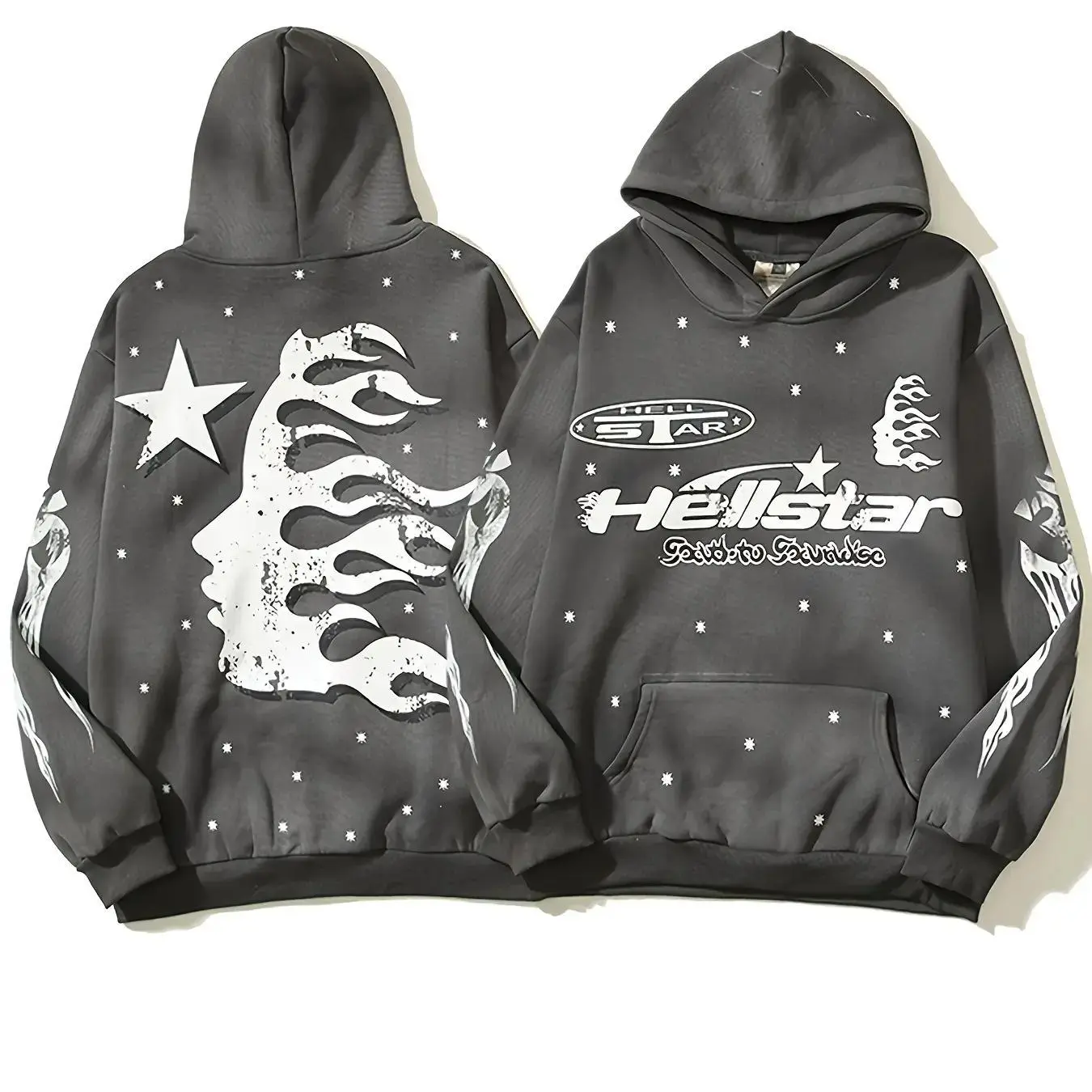 Hellstar Fashion Zip-Up Hoodie 2025 – Unisex Oversized Graphic Hoodie, Long Sleeve Lightweight Breathable Streetwear Jacket, Casual Sportswear, Adult Sizes S–5XL