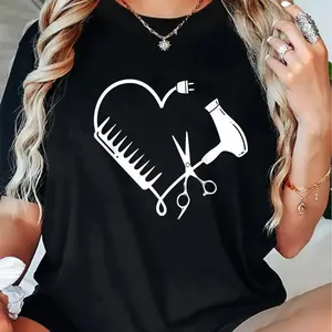 100% Cotton Hairdresser Hairstylists Hairstyling Beautician Hairdressing T-Shirt Women'S Men'S Graphic Tee