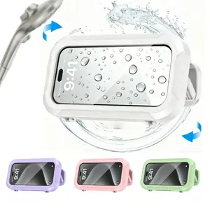 Waterproof Shower Mobile Phone Holder, 360° Smooth Rotation, Anti-Fog Case, Full HD Touchscreen, Strong Adhesive, Wall Mount, Fits 4-7 Inch Phones