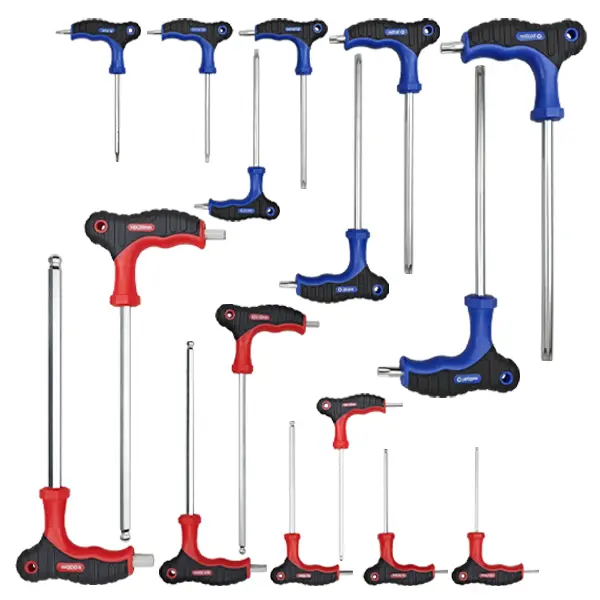 16-Piece T-Handle Hex Wrench Set, Portable Hex Wrench Set, Made of Cr-V Steel, Suitable for 4S Shops, Bicycle and Motorcycle Repair, Mechanical Repair, and Home Maintenance