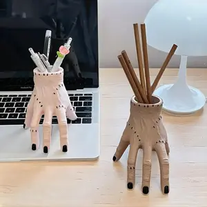 Creative Frankenstein Desk Organizer, Ghostly Abs Resin Storage Box for Small Plants, Perfect Halloween Office & Garden Decor, Stationery Storage Organizer, Marker Pen Holder
