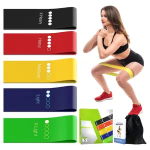 Resistance Bands Set (5-Pack), Home Workout Fitness Bands for Men & Women, with Carry Bag