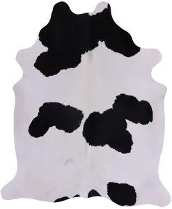 SUPER SALE Black & White Natural Cowhide Rug - X-Large 7' 3"H x 6' 2"W