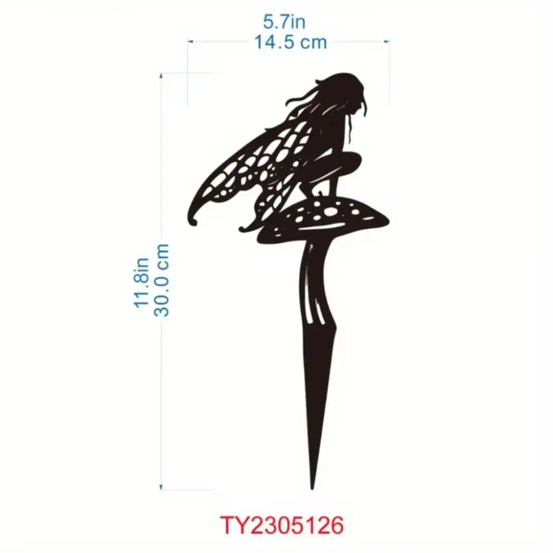Garden Fairy Alette - Exclusive Unique Metal Outdoor Decor for Patio and Lawn, Large Yard Art for Stunning Outdoor Spaces