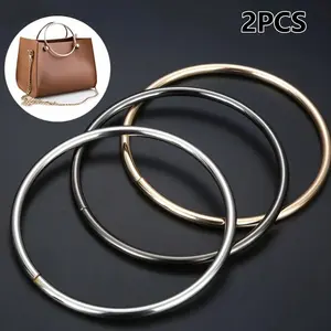 Circular Metal Strap Handle for DIY Wallet Making, Essential Accessory for Crafting Custom Wallets, Perfect for Handmade Projects