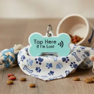 TapSake Pet ID Tag (NFC + QR) - Dynamic - "If I'm Lost" tag