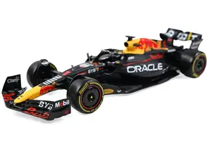 Red Bull Racing RB19 #1 Max Verstappen "Oracle" Winner Formula One F1 Championship "Drivers' Champion" (2023) with Display Case 1/24 Diecast Model Car by Bburago