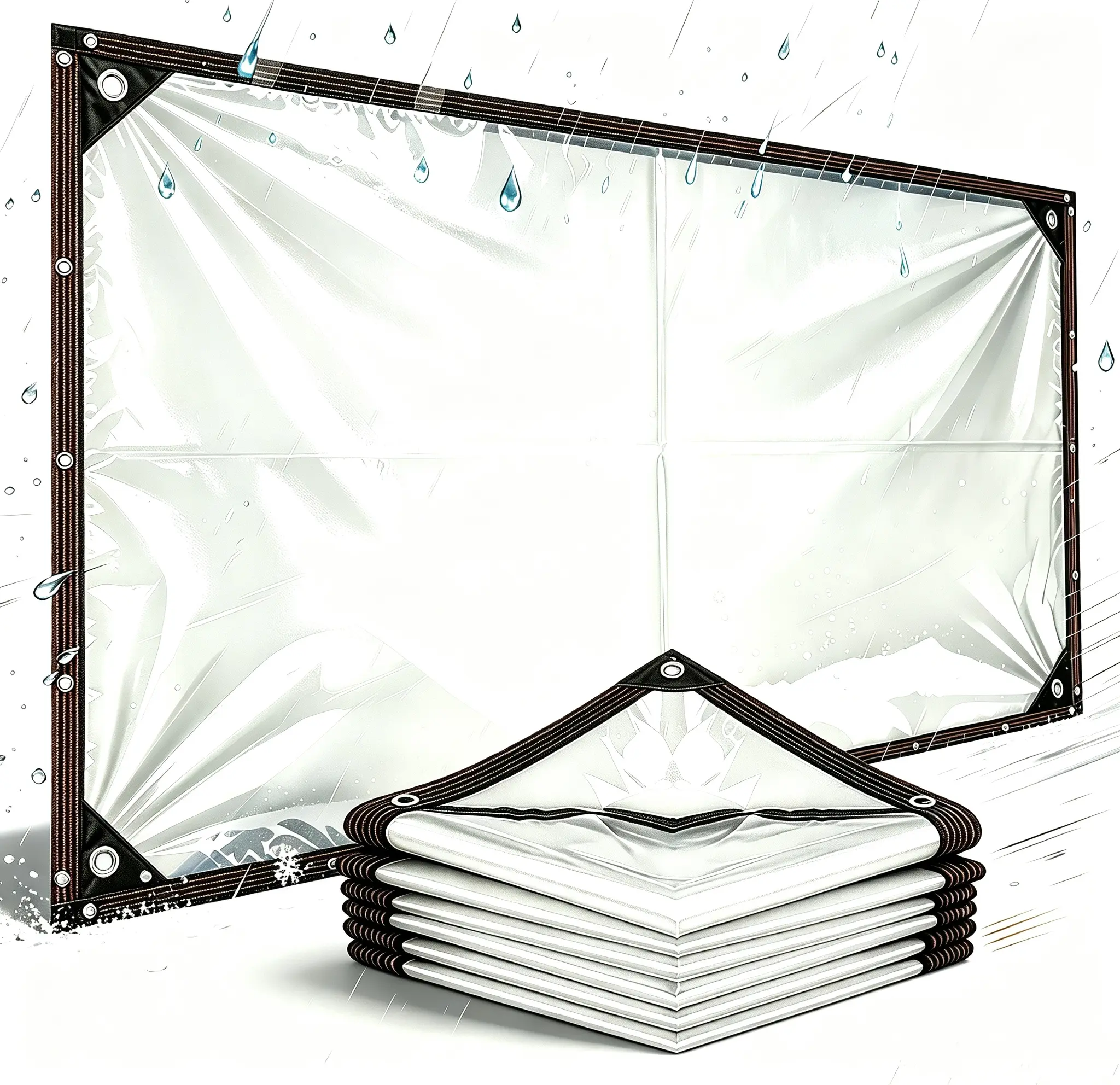 10x13FT Clear Tarp Heavy Duty Waterproof with Grommets,90% Transparent Vinyl Tarp for Patio,Porch,Greenhouse,Garden,Outdoor Furniture,BBQ,Chicken Coop & Plant Protection,homeessentials,TikTokShopBackToSchool