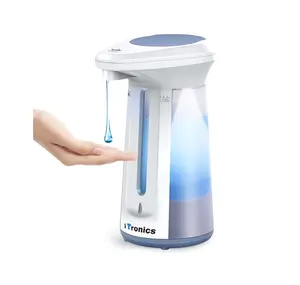 iTronics Automatic Hand Soap Dispenser – Touch-Free, Large Capacity, and Hygienic | Ideal for Kitchen, Bathroom, and More Container Transparent