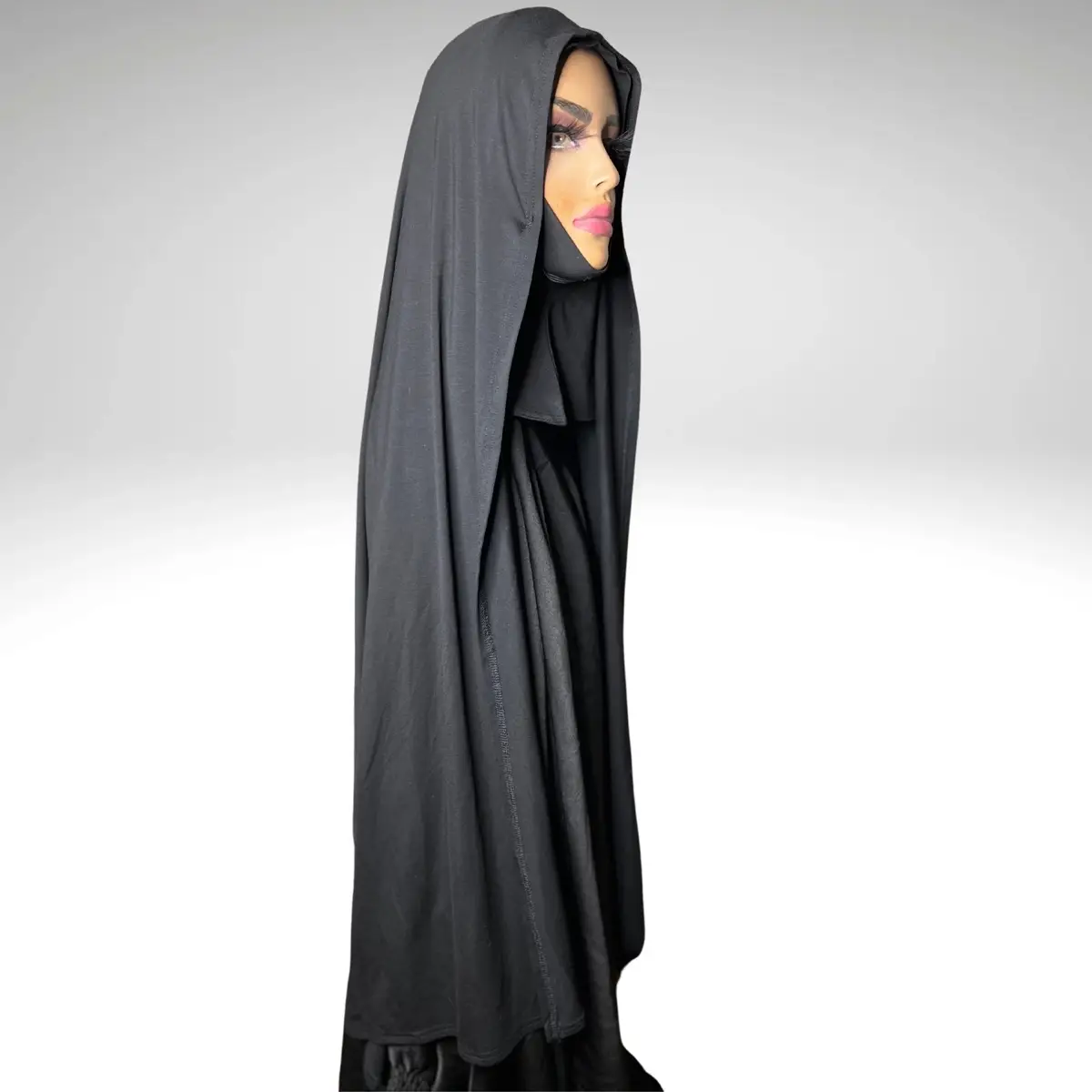 Snatched Fit 2-Piece Khimar Set | Effortless Style + Secure Comfort abaya on