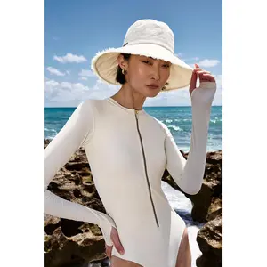 Mila Long Sleeve One Piece Swimsuit | Vanilla