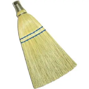 212 MAIN 00300-12 Whisk Corn Broom, 100% Corn Bristles, Soft Bristle Design, Home Care Supplies, Household Home Cleaning Tool, Soft Bristle Broom