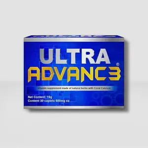 Ultra Advance Blue Ultimate - Omega-3, Turmeric, Glucosamine Chondroitin Formula. Vegan, Non GMO, 30 Caps (Blue)