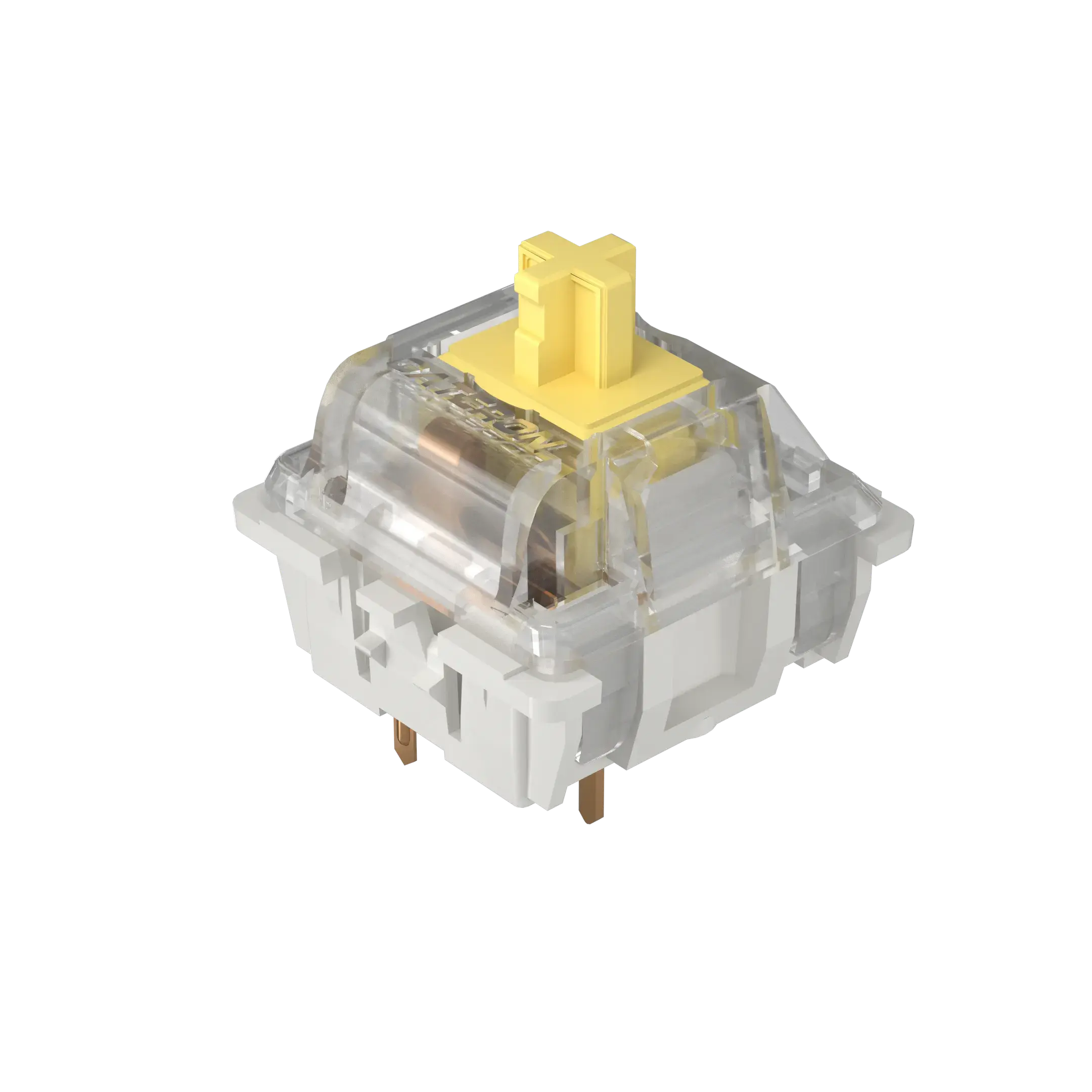 GATERON KS-9 Switch Set – POM Stem, Transparent PC Top, Milky Nylon Bottom, Spring Steel Spring, 3-Pin, SMD LED Support, Illuminated Mechanical Keyboards, Keyboard Accessory Keyboards