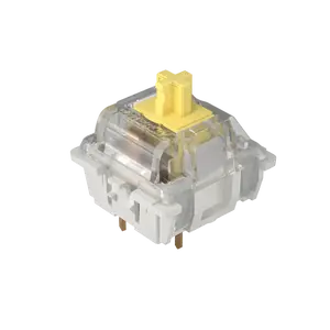 GATERON KS-9 Switch Set – POM Stem, Transparent PC Top, Milky Nylon Bottom, Spring Steel Spring, 3-Pin, SMD LED Support