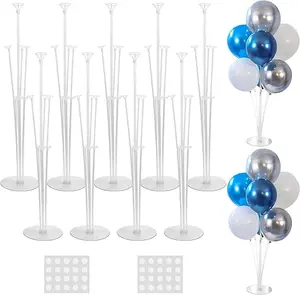 9 Sets Balloon Stand Kit For Table, Balloon Sticks with Base Birthday Graduation Party Decorations Wedding