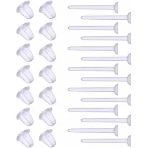 Plastic Earrings,Clear Earrings Clear Post Earring Posts and Backs Silicone Stud 100 Pairs Back Blank Pins Stud-