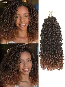 Yanky Twist Crochet Hair 3pcs, Pre Loop Pre Twisted 12inch, Synthetic Crochet Braids, Braiding Hair Extensions for Women
