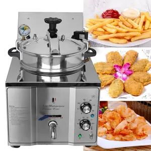 Yokoma Stainless High Pressure Fried Chicken Stove 110V 2.4KW Electric pressure  Desktop pressure fryer 16L