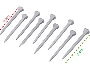2 Inch Horseshoe Nails Box of 100 Alloy Steel Grey Flat Head Sturdy Flat-Sided Nails for Project Assembly Ideal for Securing Lead or Glass