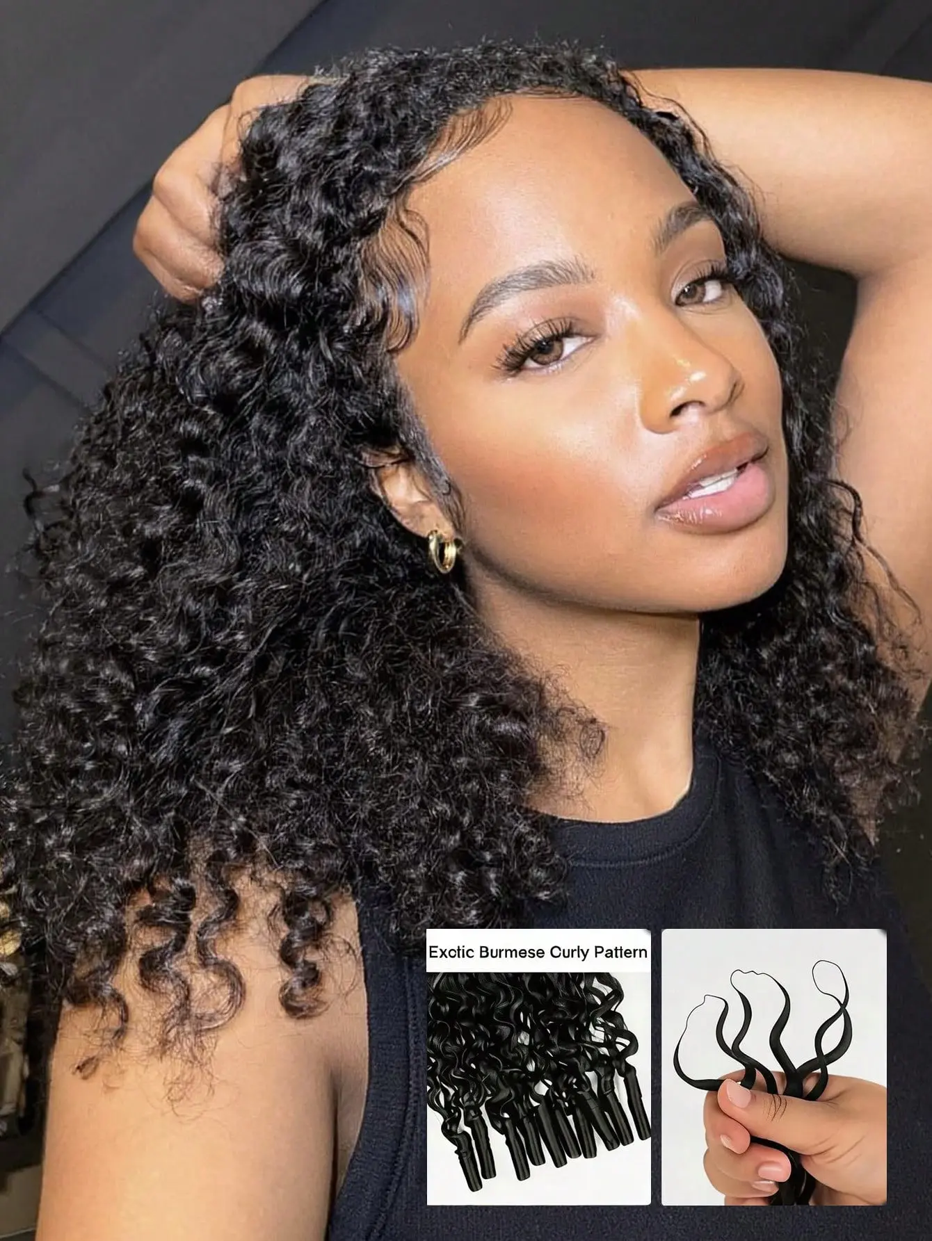 Feather Crochet Hair Burmese Curly Pre-Separated Knotless Kinky Curly Crochet Human Hair Extensions 50g/pack None Lace For Braidin Feather Crochet Human Hair With Loop Bundles