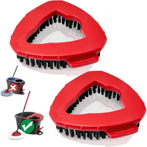 Spin Mop Scrub Brush , 2 count Scrub Mop Compatible EasyWring 1-Tank System, Hard Bristle Cleaning Scrubber Mop  for Bathroom, Kitchen, Tub and Tile