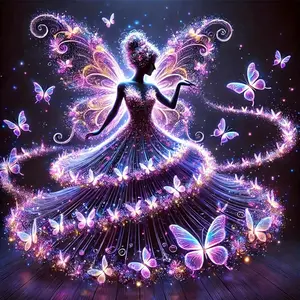 5D Round Diamond Painting Full Artificial Diamond Mosaic Painting Kit For Beginners, DIY Diamond Painting Gem Art Home Wall Decor Gift Crafts