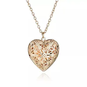Women's Heart Locket Necklace with Photo Pendant Stainless Steel Silver Chain 18" with 3" Extender Perfect for Valentine's & Mother's Day Gifts