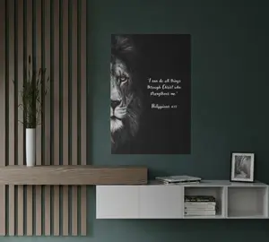Philippians Jesus the lion Satin Posters