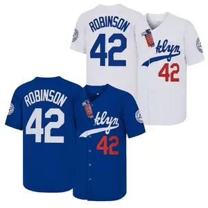 Men's Legend #42 Jackie Robinson Baseball Jersey, Letter Embroidery Baseball Clothing,fan gift souvenir Men's Legend #42 Jackie Robinson Baseball Jersey, Letter Embroidery Baseball Clothing,fan gift souvenir