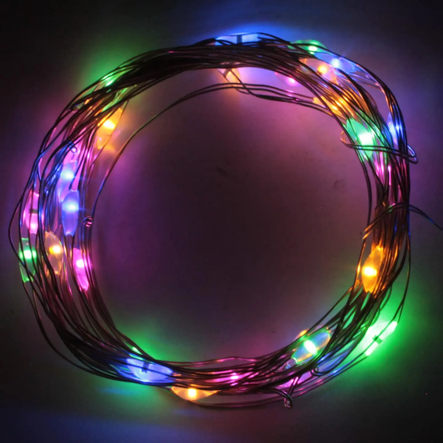 Perfect Holiday 100 LED Copper Wire Fairy Lights Multicolor Plug-In Decorative String Lights